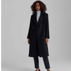 Club Monaco daylina black wool coat